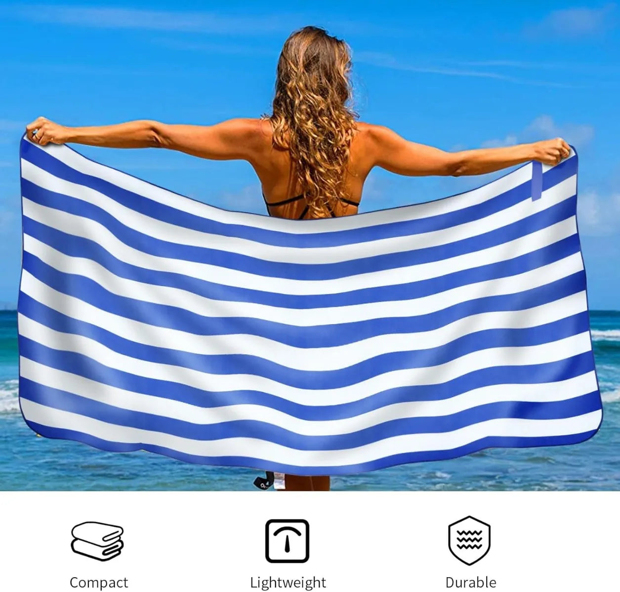 Beach Towel Microfiber for Adult, Lightweight Extra Large Quick Drying Towel for Swimming Sports Beach Gym