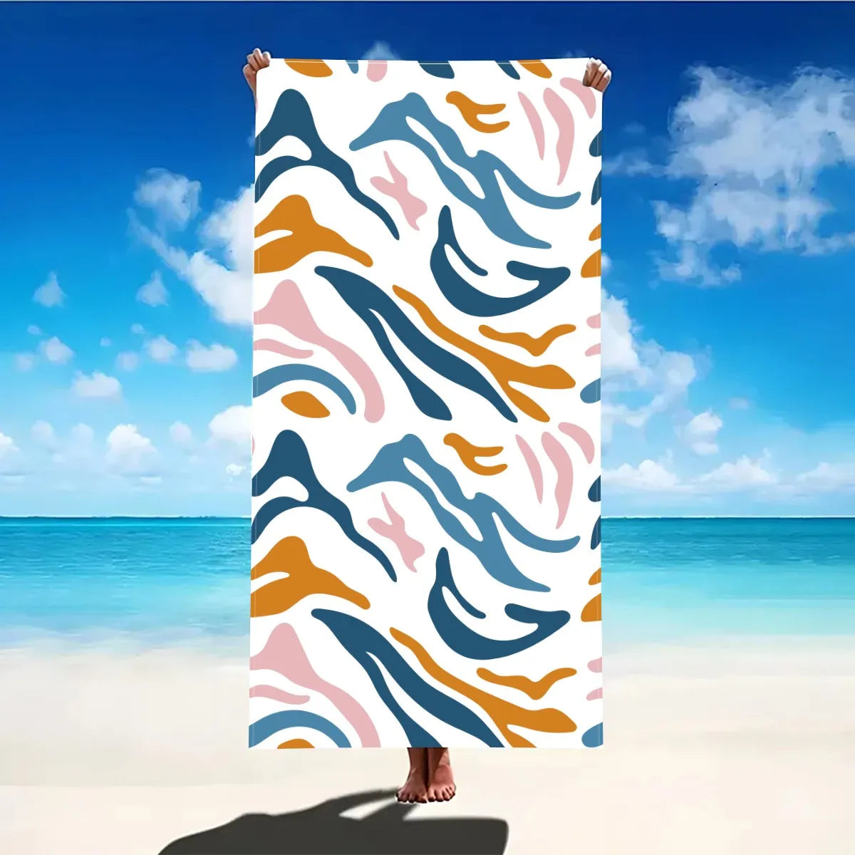 Zebra Stripe Decor Beach Towel Large Microfiber Ultra-Soft Quick Dry Bath Towels For Swimming Yoga Lightweight Travel Camping