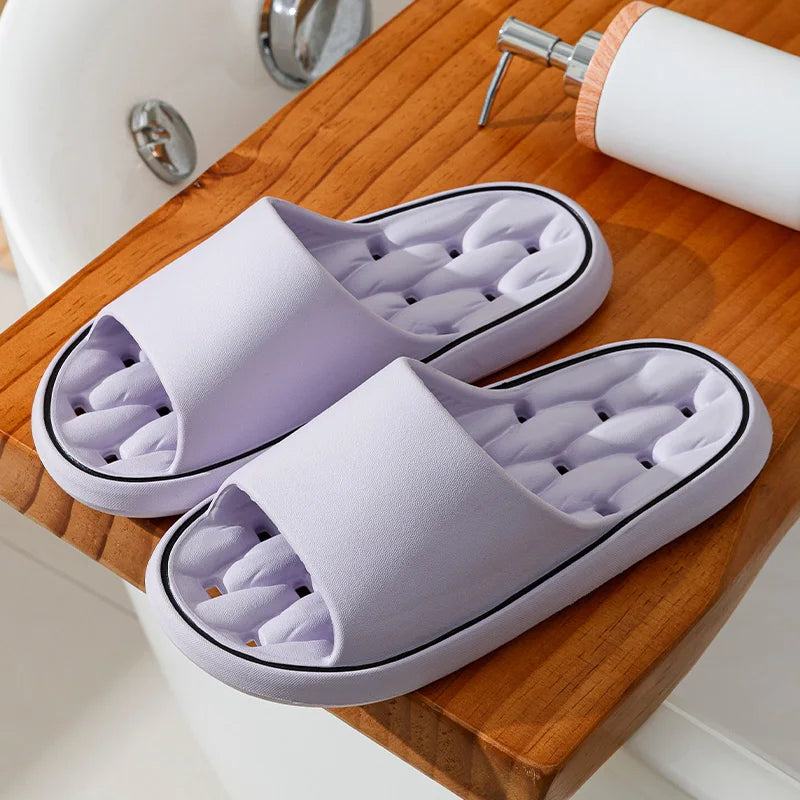 Ladies' summer home, indoor bathroom, bath, non slip slippers, new EVA material leakage, quick drying all season slippers