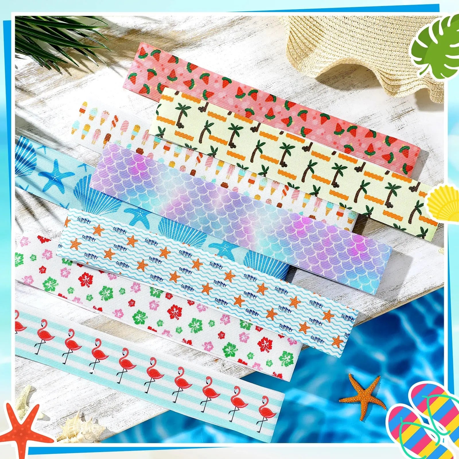 Towel Bands for Beach Chair 11.8 Colorful Windproof Beach Towel Strap Elastic Bed quilt Sheet Storage Belt Durable Cruise Clips