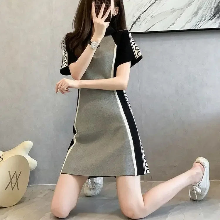 Trend Fashion Summer Sexy Dress Woman Short Crochet Chiffon Korean One-piece Loose Tunics Mini Knit Shirt Dresses for Women 2024