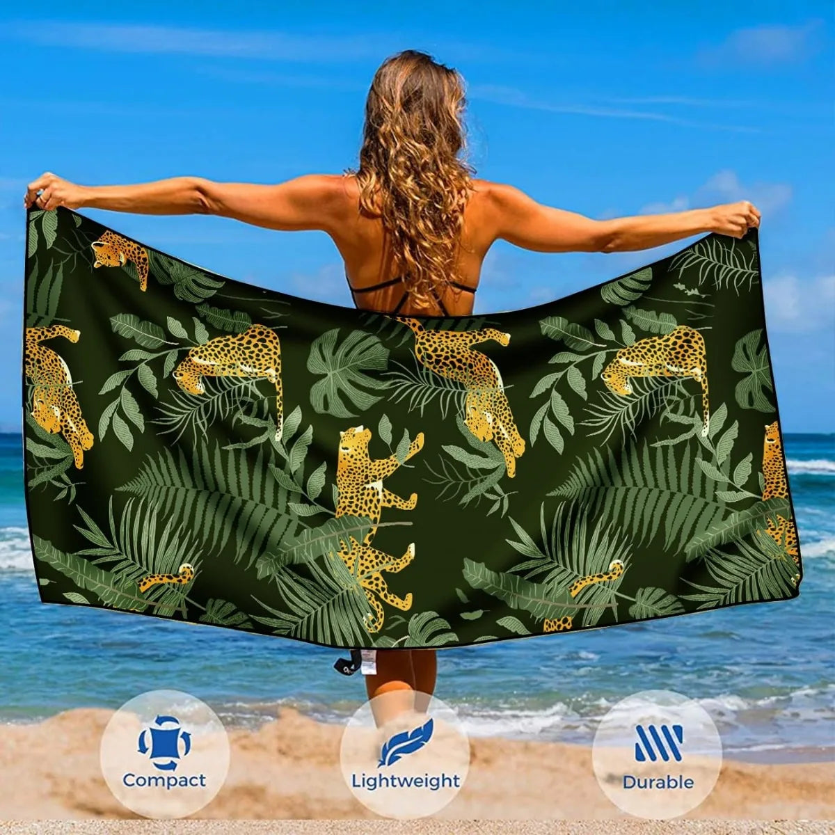 Beach Towel Microfiber for Adult, Lightweight Extra Large Quick Drying Towel for Swimming Sports Beach Gym