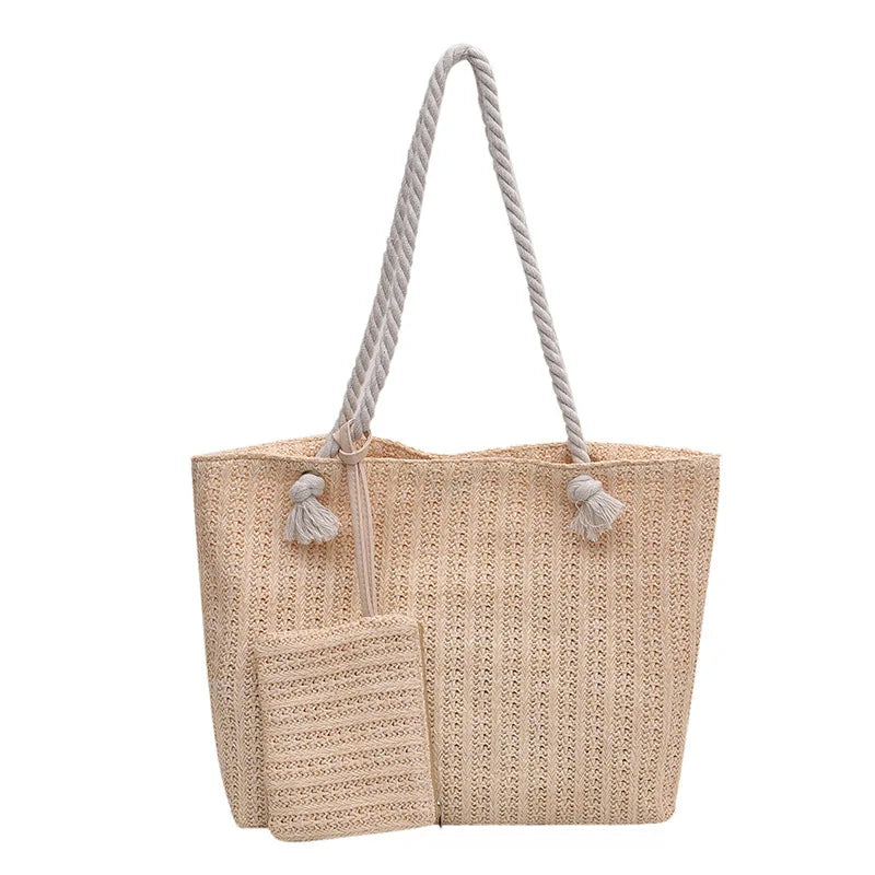 Fashion Women Mother And Child Bag Designer Women Handbag Large Popular Capacity Straw Tote Bag Beach Bag Casual bag