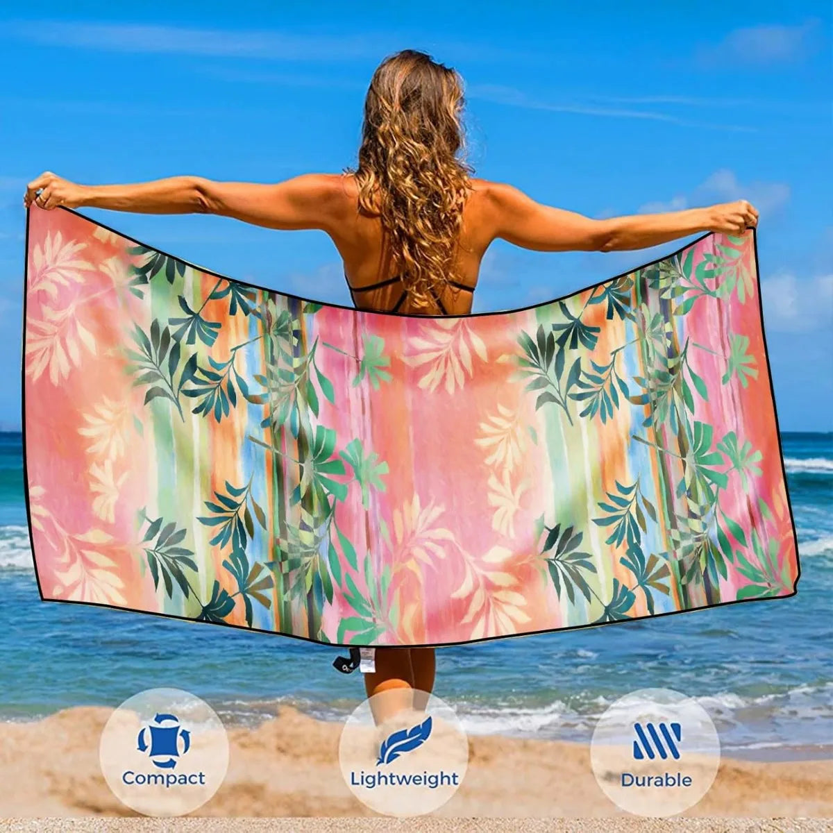 Beach Towel Microfiber for Adult, Lightweight Extra Large Quick Drying Towel for Swimming Sports Beach Gym