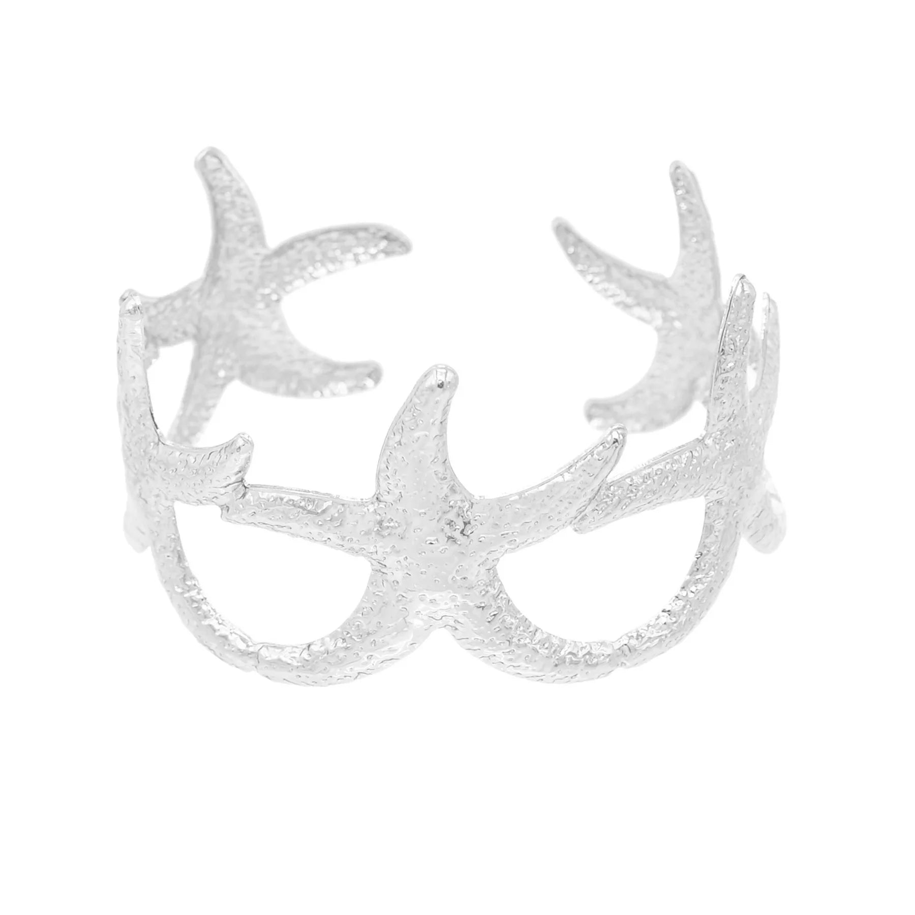 New Trending Golden Silvery Starfish Arm Bracelet for Women Summer Beach Party Charm Cuff Bracelets Bangles Jewelry Accessories
