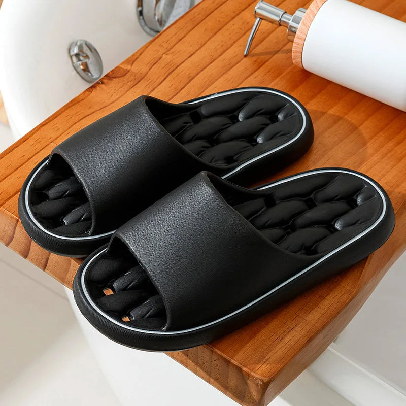 Ladies' summer home, indoor bathroom, bath, non slip slippers, new EVA material leakage, quick drying all season slippers