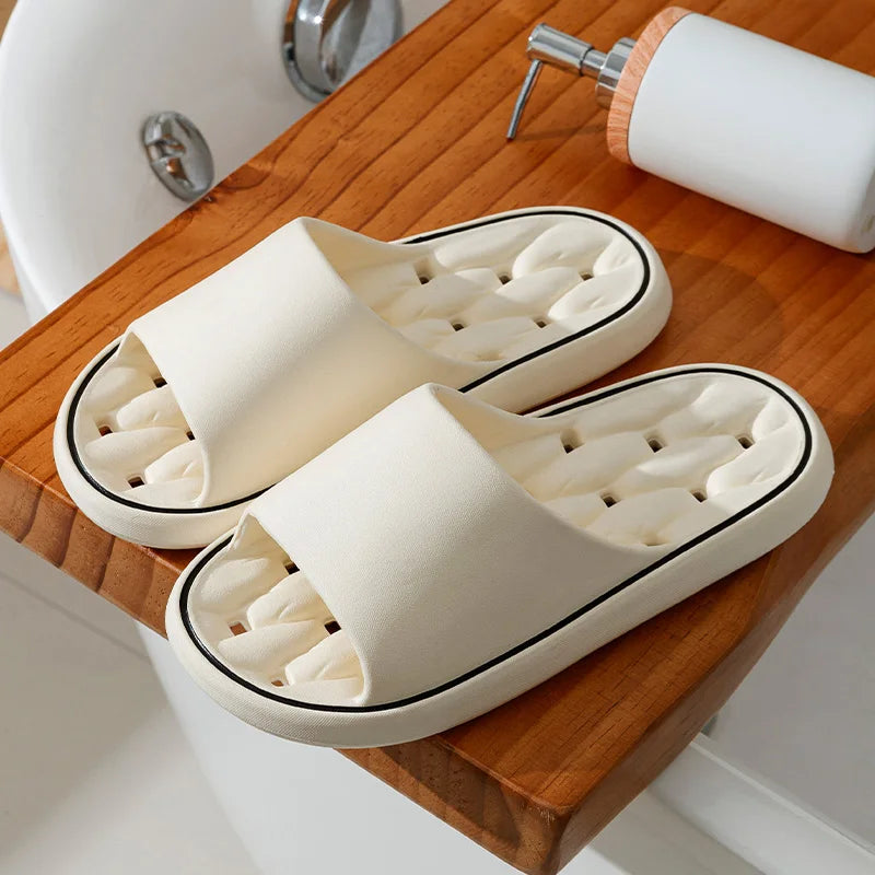 Ladies' summer home, indoor bathroom, bath, non slip slippers, new EVA material leakage, quick drying all season slippers