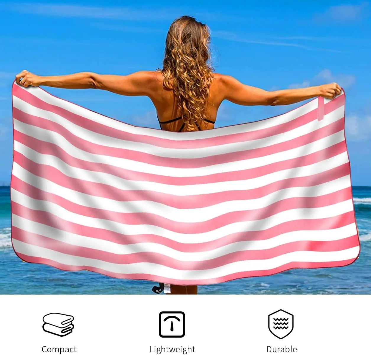 Beach Towel Microfiber for Adult, Lightweight Extra Large Quick Drying Towel for Swimming Sports Beach Gym