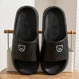Women's Slippers Printting Cute Bear Cartoon Sandals Summer Indoor Soft Wear-resistant Anti-slip Lightness Couple Leisure Shoes