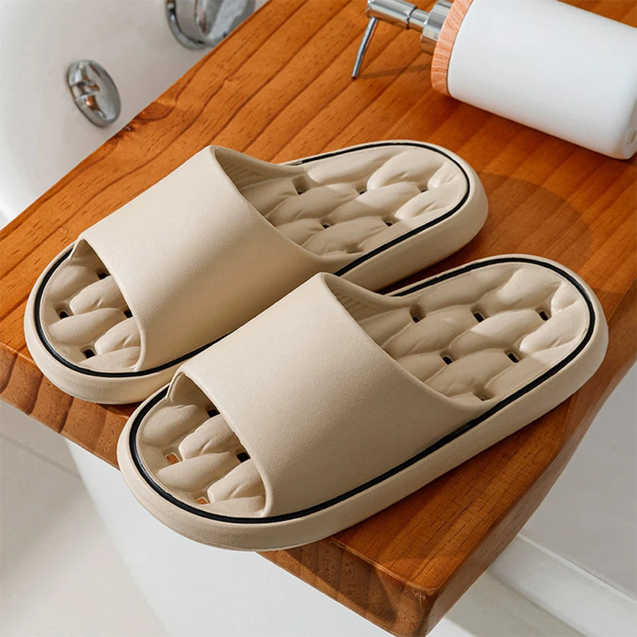 Ladies' summer home, indoor bathroom, bath, non slip slippers, new EVA material leakage, quick drying all season slippers