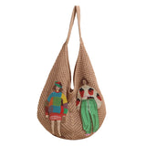 Korean Women's Woven One-shoulder Underarm Bag Large Capacity Commuter Beach Bag 2025 New Fashion Hand-held Net Bag Women's Bag