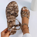 Chic Spring Essential: Women's Lightweight Flat Sandals with Easy-Fit Elastic Band, Perfect for All-Day Comfort and Style