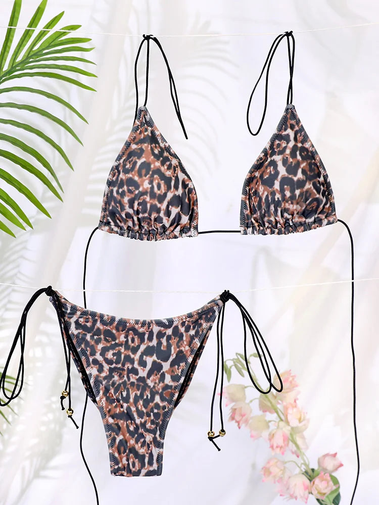 ZRTAK Two Piece Suit Bikinis 2025 Women Swimsuit Push Up Bathing Suit Sexy Bikinis Sets Swimwear Print Beachwear Solid Biquinis