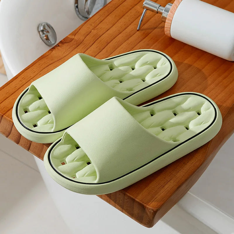 Ladies' summer home, indoor bathroom, bath, non slip slippers, new EVA material leakage, quick drying all season slippers