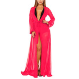 Women Solid Color Chiffon Kimono Summer Holiday Beach Cardigan Bikini Cover Up Wrap Beachwear Loose Clothes