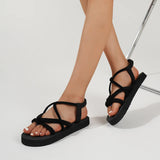 2025 Women Summer Sandals Leisure Wedges Shoes Soft EVA Sole Light Weight Elastic Back Strap Girls Student Platform Sandalias
