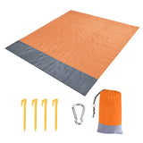 2x2.1m Waterproof Pocket Beach Mat Blanket Folding Camping Mattress Portable Lightweight Mat Outdoor Picnic Mat Sand Beach Towel