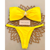 Push Up Bikinis 2025 Sexy Women Swimsuit Female Swimwear Micro Bikini Set Swimming Suit Beachwear Bandeau Brazilian Biquini